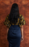 CAMIA TOP - YELLOW TARTAN