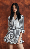 YEMEN POLO - BLACK AND WHITE STRIPES