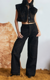 COLORADO CARGO PANTS - BLACK DENIM