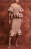 VENEZIA MIDI SKIRT - LATTE SATIN