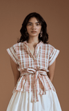 OKINAWA TOP - ORANGE ORGANZA