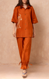 IAGO POLO w/ EMBROIDERY - SAFFRON