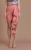 FLORA MINI SKIRT - CORAL