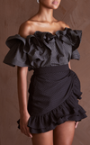 MALIA SKIRT - BLACK DOTTED