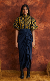 CAMIA TOP - YELLOW TARTAN