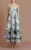 KENYA LONG DRESS - GREEN FLORAL (PRE-ORDER)