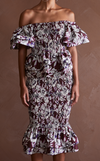 VENEZIA MIDI SKIRT - BROWN FLORAL