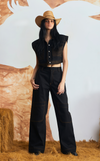 COLORADO CARGO PANTS - BLACK DENIM