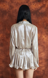GOBI SKIRT - GOLD SATIN