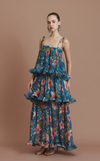 AURORA MAXI DRESS - BLUE FLORAL (PRE-ORDER)