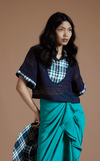 SOLEDAD TOP - BLUEGREEN TARTAN