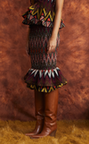 VENEZIA MIDI SKIRT - MULTI COLOR CHEVRON