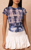 ARA TOP - BLUE TIE DYE