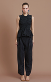 SOLOMON PANTS - BLACK CHALK STRIPES