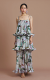 AURORA MAXI DRESS - GREEN FLORAL