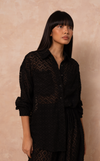 JAIPUR TOP - BLACK HONEYCOMB