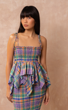 FIJI TOP - PURPLE PLAID