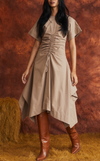 HAITI DRESS - WOOD TWILL