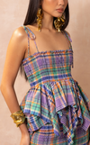 FIJI TOP - PURPLE PLAID