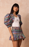 BILBAO BOLERO - PACIFIC PLAID