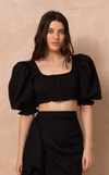 BILBAO TOP - BLACK DOTTED