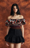 IBIZA TOP - MULTI COLOR CHEVRON