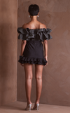 MALIA SKIRT - BLACK DOTTED