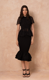 VENEZIA MIDI SKIRT - BLACK