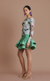 FREYJA TOP - GREEN FLORAL