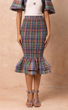 VENEZIA MIDI SKIRT - PACIFIC PLAID