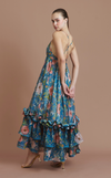 KENYA LONG DRESS - BLUE FLORAL (PRE-ORDER)