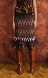 VENEZIA MIDI SKIRT - MULTI COLOR CHEVRON