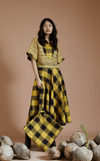 SOLEDAD TOP - YELLOW TARTAN