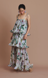 AURORA MAXI DRESS - GREEN FLORAL