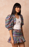 BILBAO BOLERO - PACIFIC PLAID