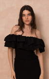 IBIZA TOP - BLACK TWILL