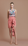 CATALONIA TOP - PEACH TARTAN