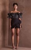 MALIA SKIRT - BLACK DOTTED