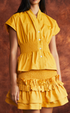 UTAH TOP - MUSTARD POPLIN