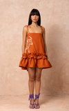 BEGONIA DRESS w/ EMBROIDERY - SAFFRON