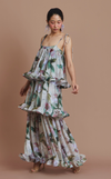 AURORA MAXI DRESS - GREEN FLORAL