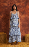 ACAPULCO MAXI DRESS - BLUE BRUSHSTROKE