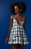 KENYA DRESS - BLACK CHECKERED