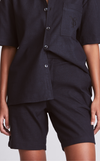 KINGSTON SHORTS - BLACK LINEN