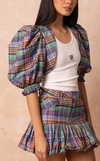 BILBAO BOLERO - PACIFIC PLAID