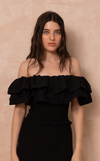 IBIZA TOP - BLACK TWILL