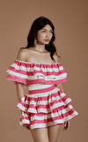 AYDA SKIRT - PINK STRIPES