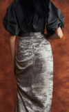 CAMIA TOP - BLACK MICRO STRIPES