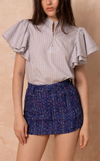 CITA SKORT - BLUE TWEED