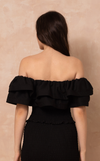 IBIZA TOP - BLACK TWILL